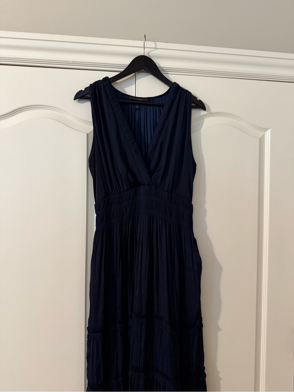 WHBM Sleeveless Navy Midi Dress - Classic Women's Dress